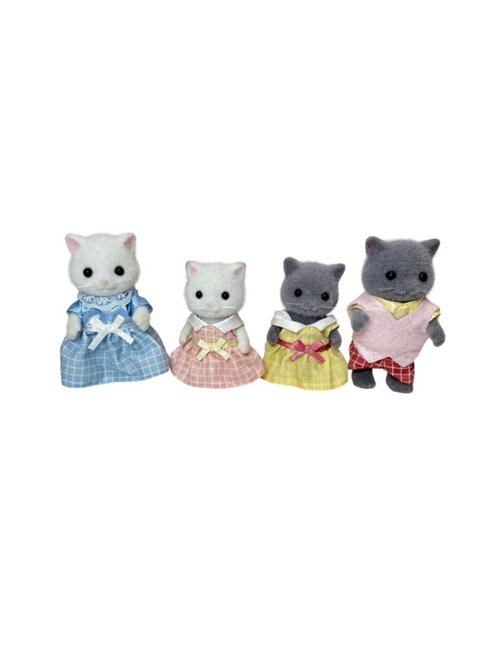 Calico Critters Persian Cat Family Set Mom Dad 2 Sisters CC1865 Complete Set